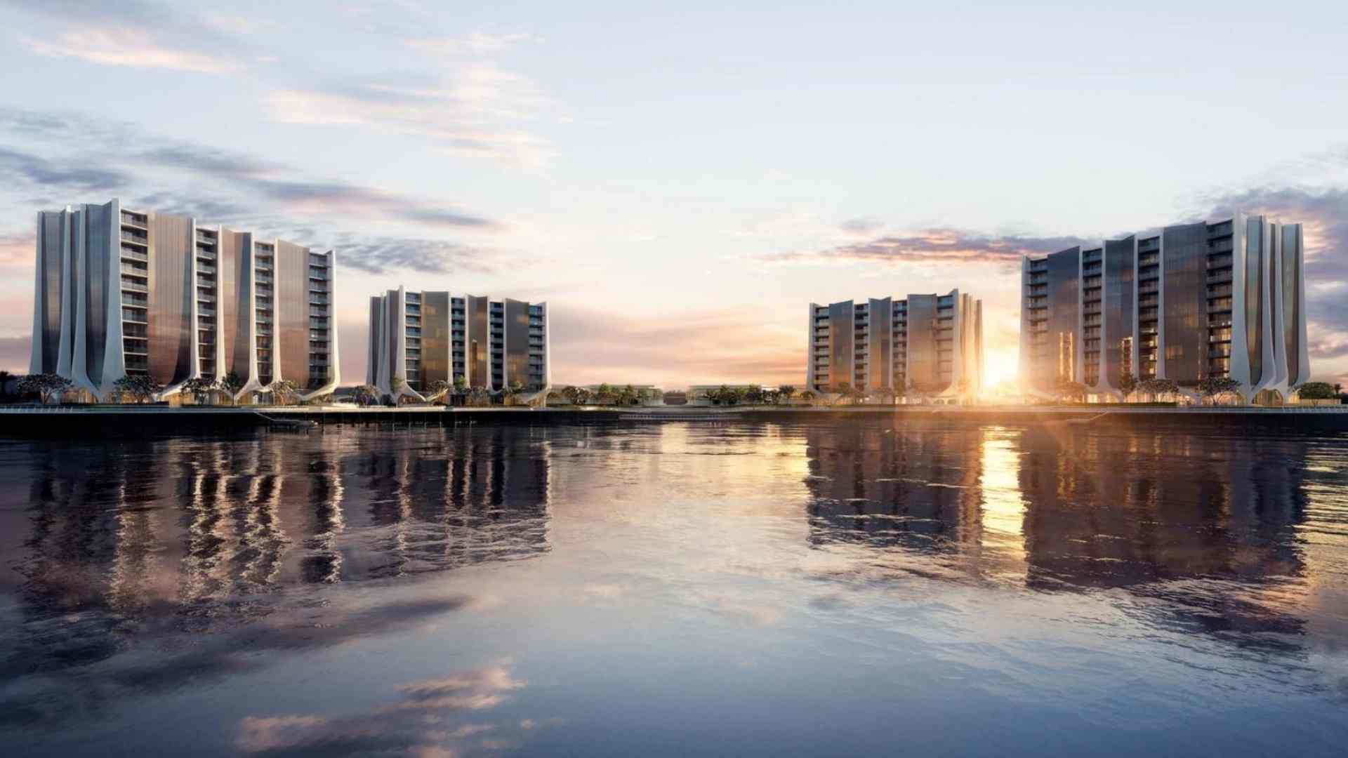 four elegant waterfront residential apartment buildings