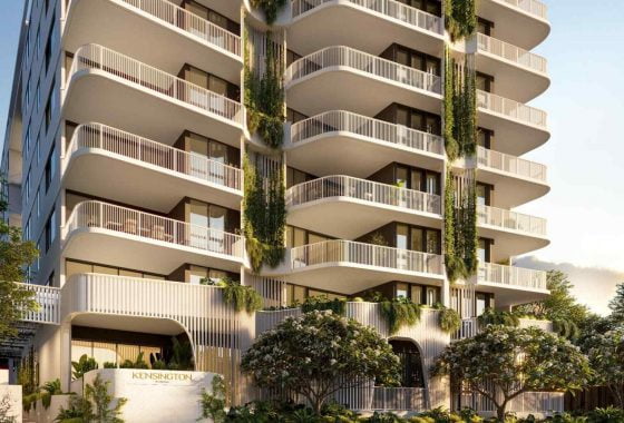 white residential apartment building in QLD Australia