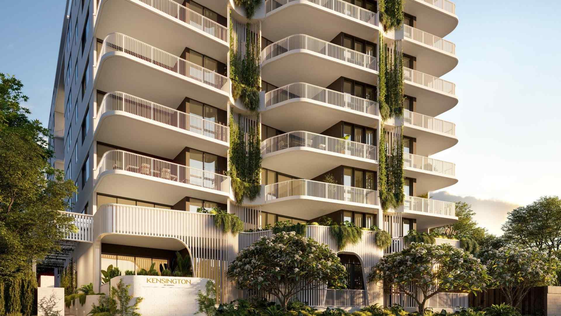 white residential apartment building in QLD Australia