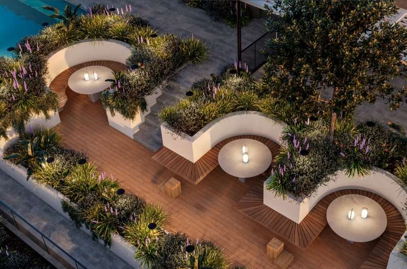 rooftop entertainment area