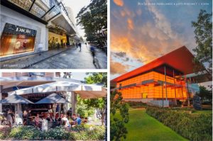 Brisbane city boutiques, shopping mall and restaurants