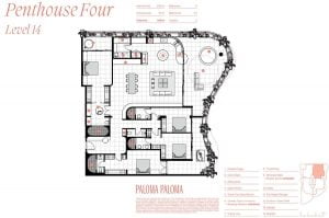 penthouse floorplan 4 bedroom 4.5 bathroom